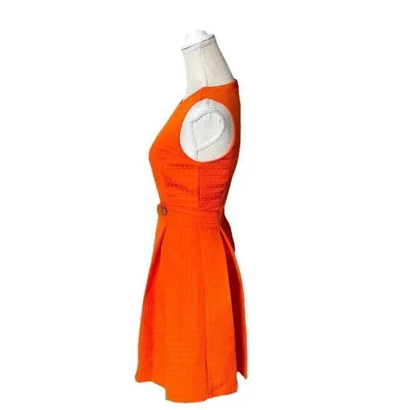 Modcloth So Sixties Textured Dress in Tangerine - Picture 4 of 16